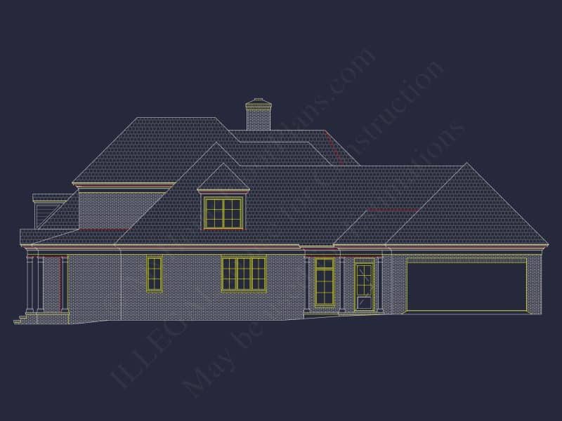 Elegant 2-Story house Plan with CAD Blueprint & Architectural Designs