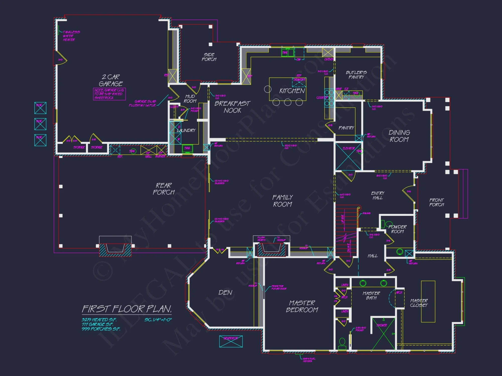 Elegant 2-Story house Plan with CAD Blueprint & Architectural Designs