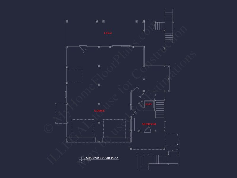 Elegant 2-Story house Plan with CAD Designs & Coastal Blueprint