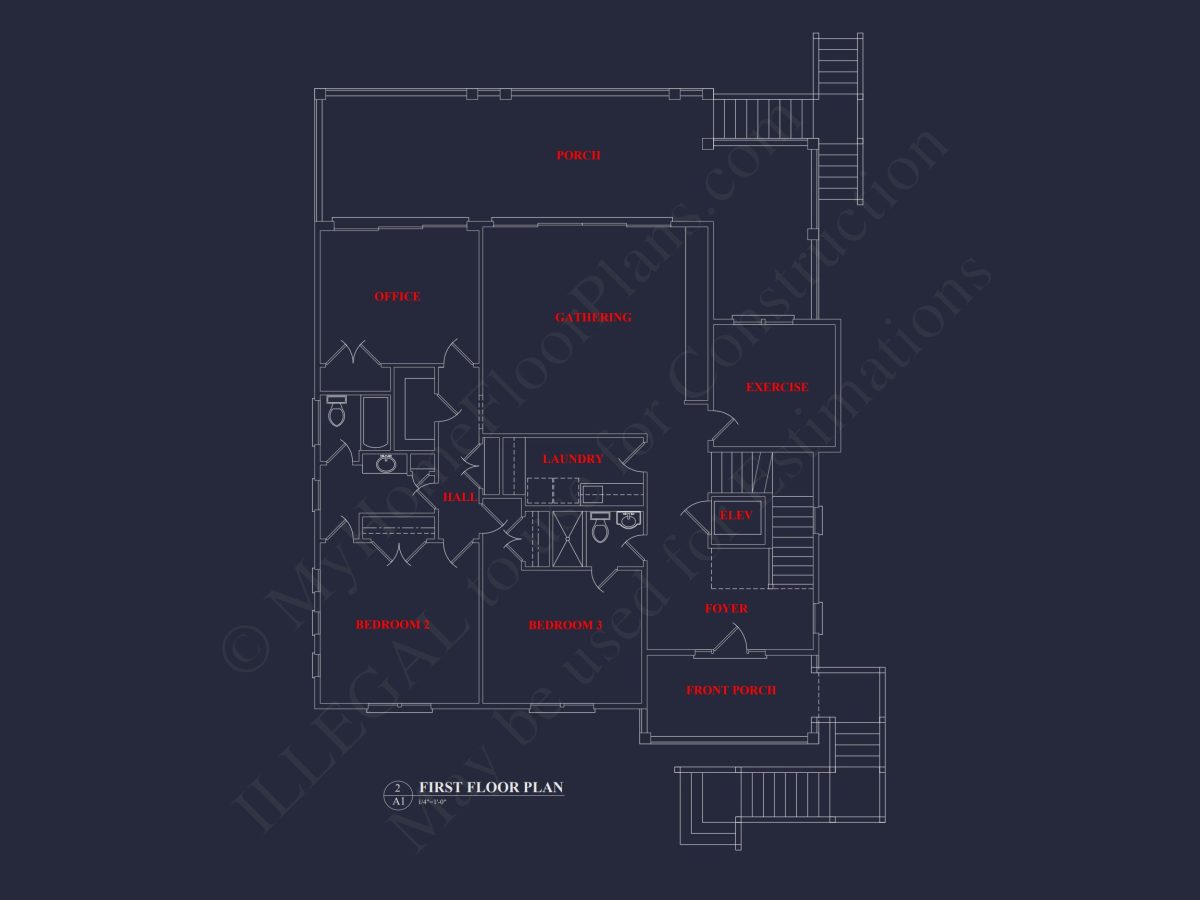 Elegant 2-Story house Plan with CAD Designs & Coastal Blueprint