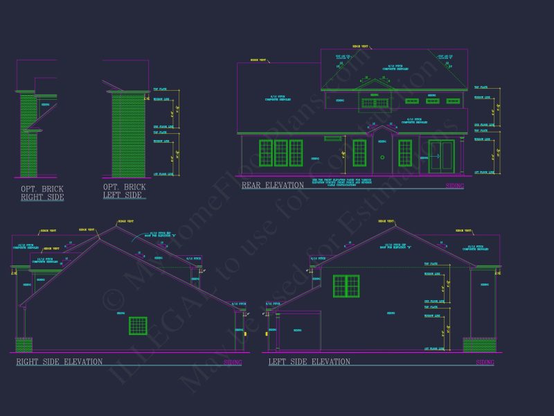 Elegant 2-Story house Plan with CAD Designs & Spacious Layout