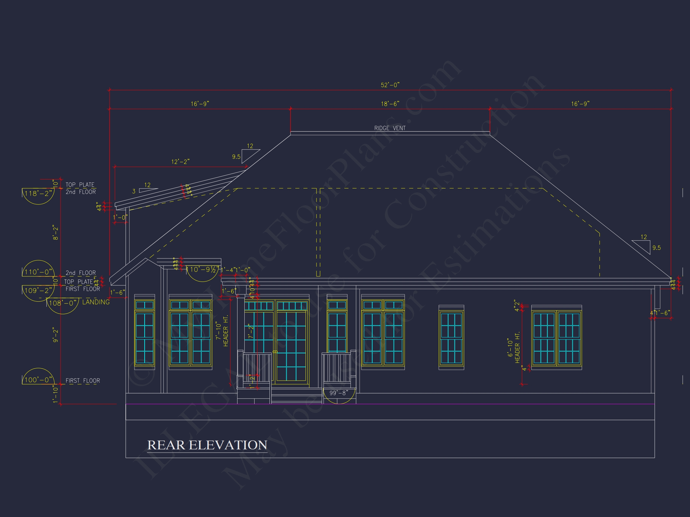 Elegant 2-Story Home Plan with CAD Designs and Blueprint Features