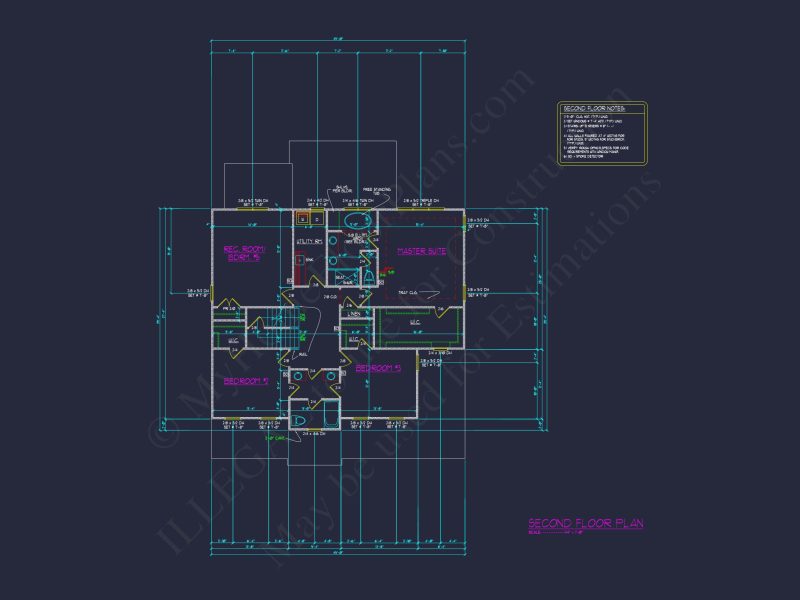 Elegant 2-Story house Plan with CAD Floor Designs & Blueprint