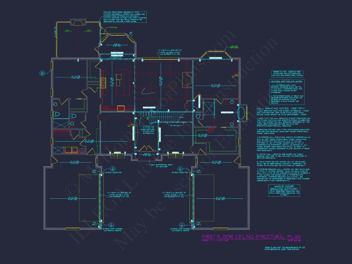 Elegant 2-Story house Plan with French Country Design and CAD Blueprints