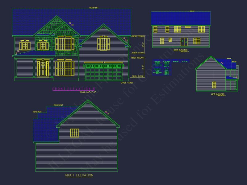 Elegant 2-Story house Plan with Spacious CAD Designs