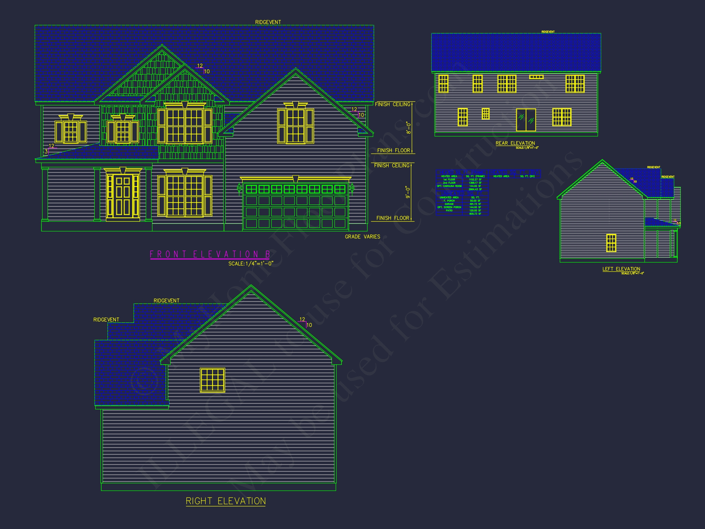 Elegant 2-Story Home Plan with Spacious CAD Designs