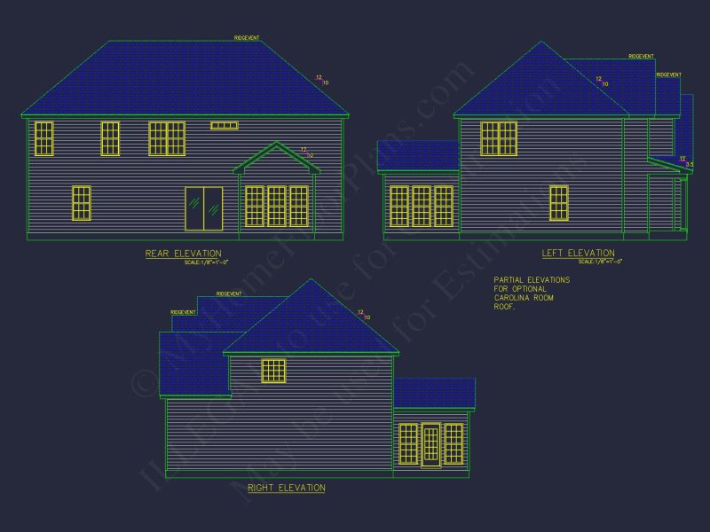 Elegant 2-Story house Plan with Spacious CAD Designs