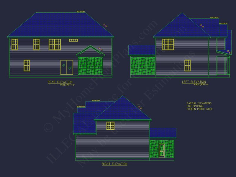 Elegant 2-Story house Plan with Spacious CAD Designs