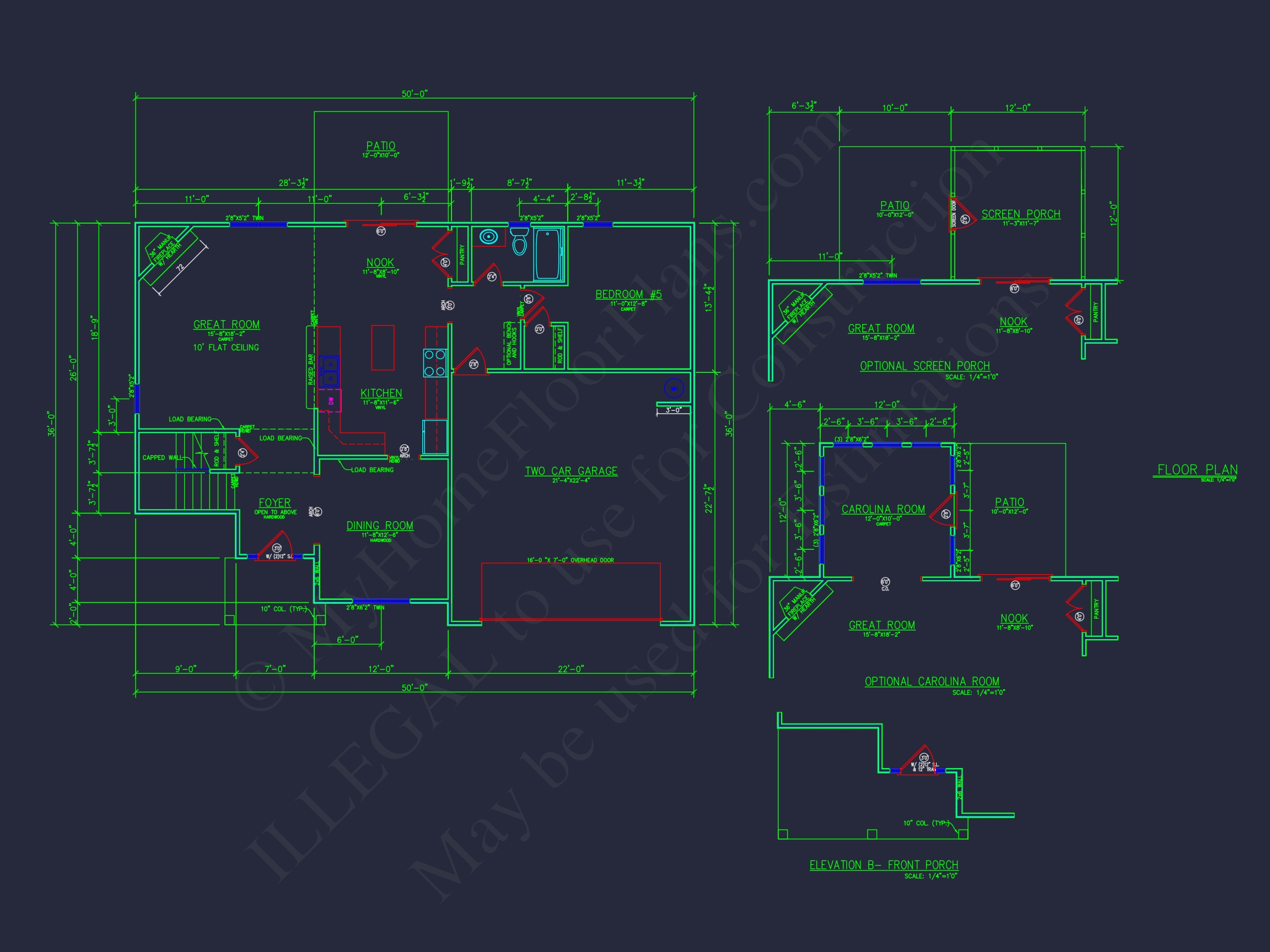 Elegant 2-Story Home Plan with Spacious CAD Designs