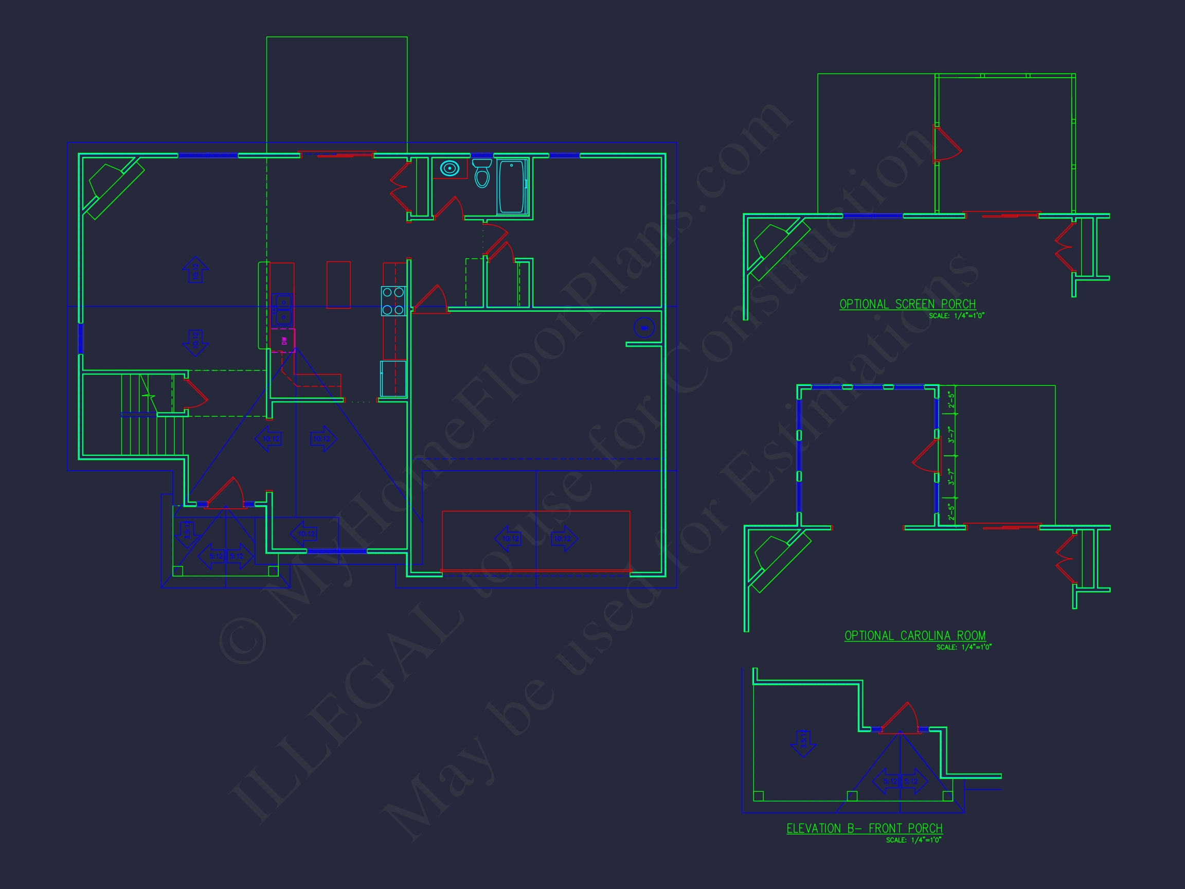 Elegant 2-Story Home Plan with Spacious CAD Designs