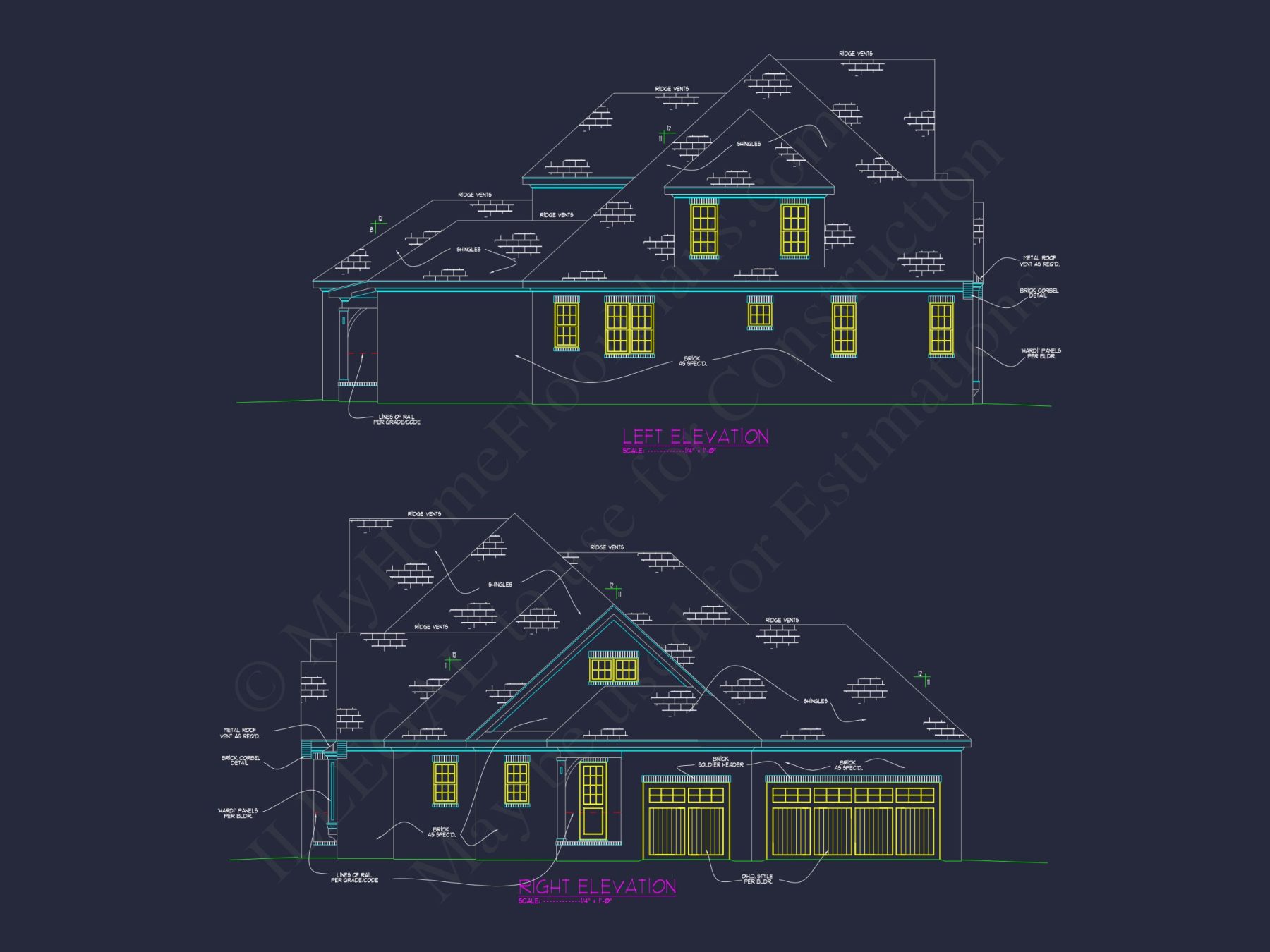 Elegant 2-Story house Plan with Spacious Floor Plan and CAD Designs