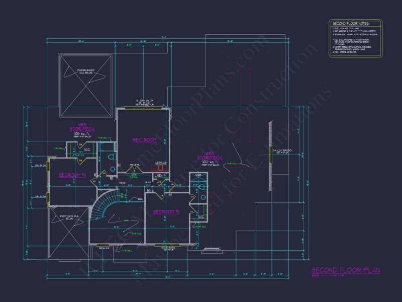 Elegant 2-Story house Plan with Spacious Floor Plan and CAD Designs