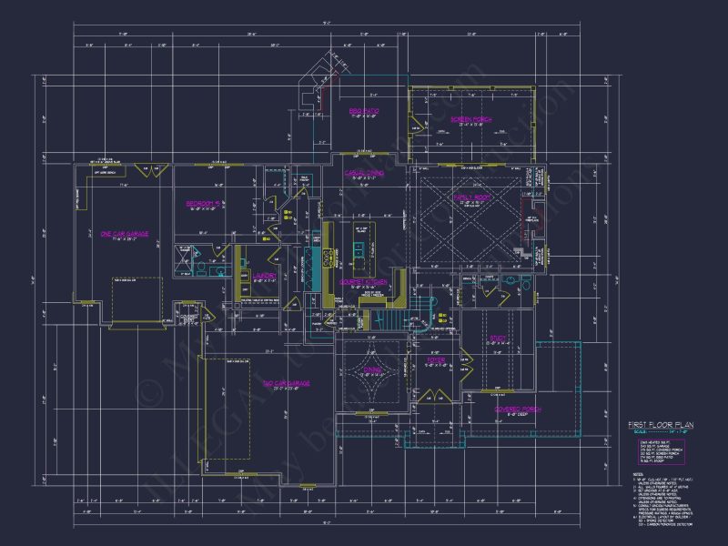 Elegant 2.5-Story house Blueprint with CAD Designs & Floor Plans