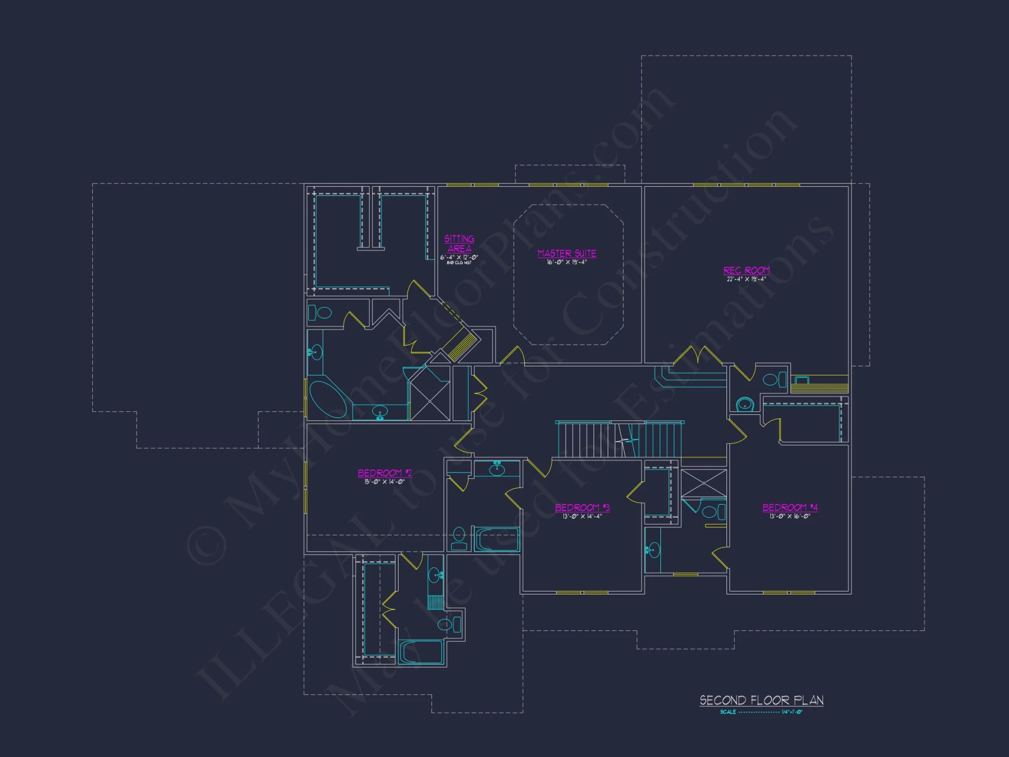 Elegant 2.5-Story house Blueprint with CAD Designs & Floor Plans