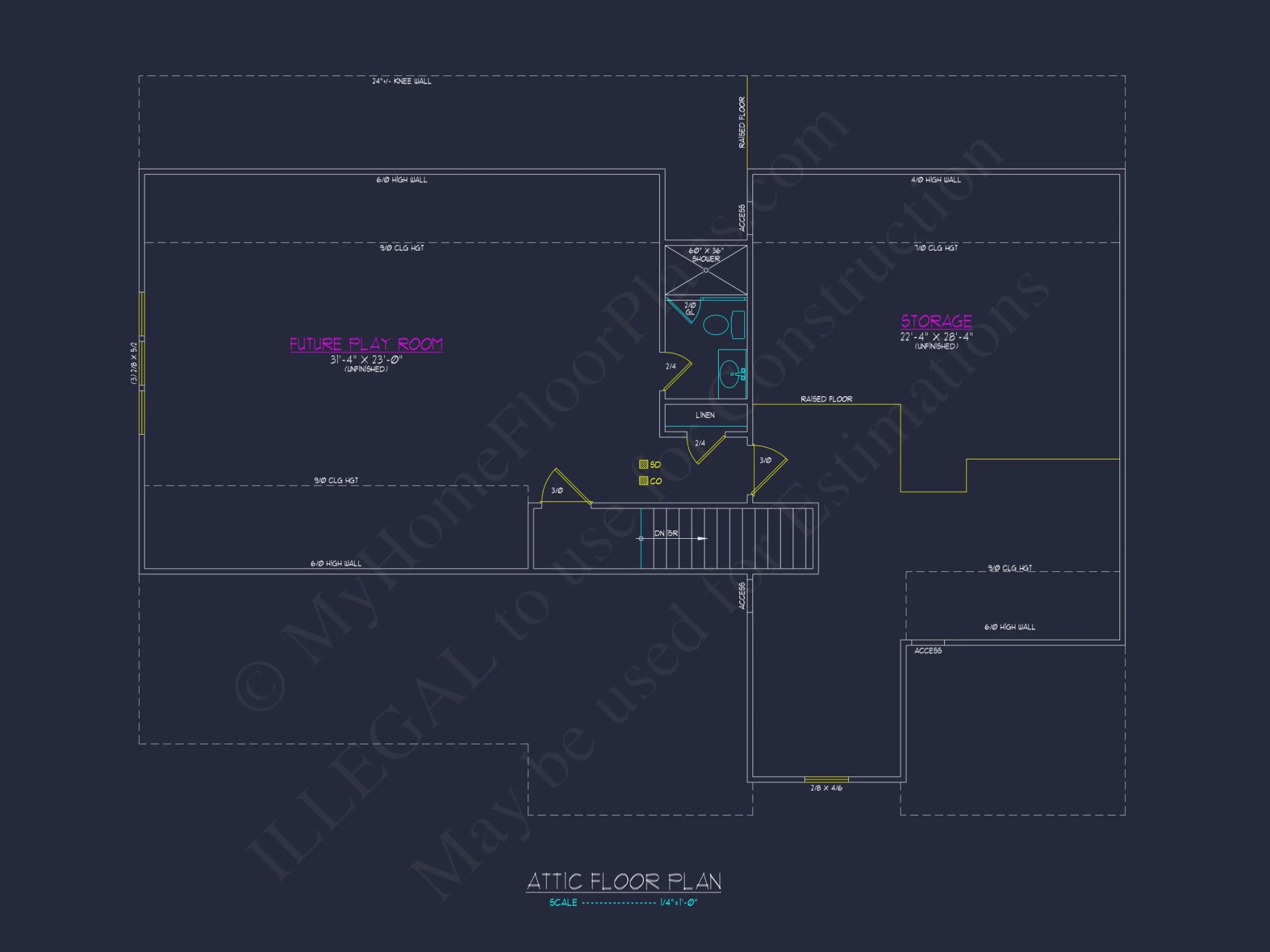 Elegant 2.5-Story house Blueprint with CAD Designs & Floor Plans