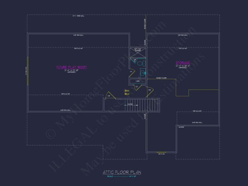 Elegant 2.5-Story house Blueprint with CAD Designs & Floor Plans