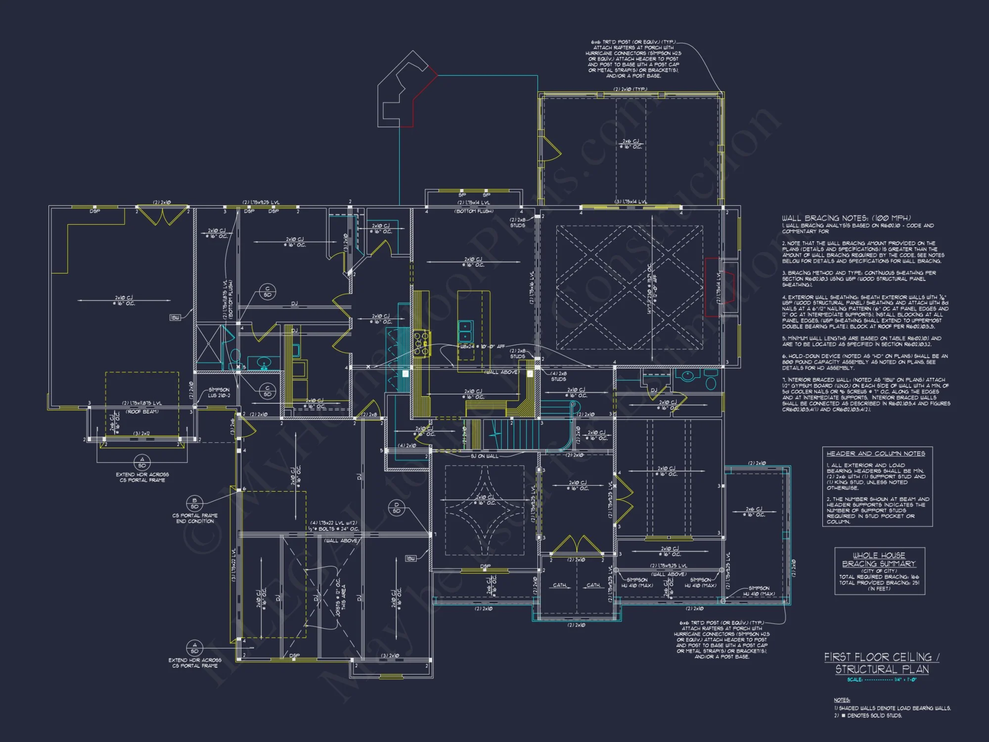Elegant 2.5-Story house Blueprint with CAD Designs & Floor Plans