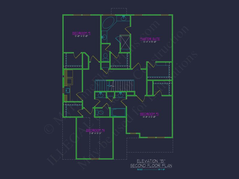 Elegant 2.5-Story house Plan with CAD Floor Designs and Blueprint