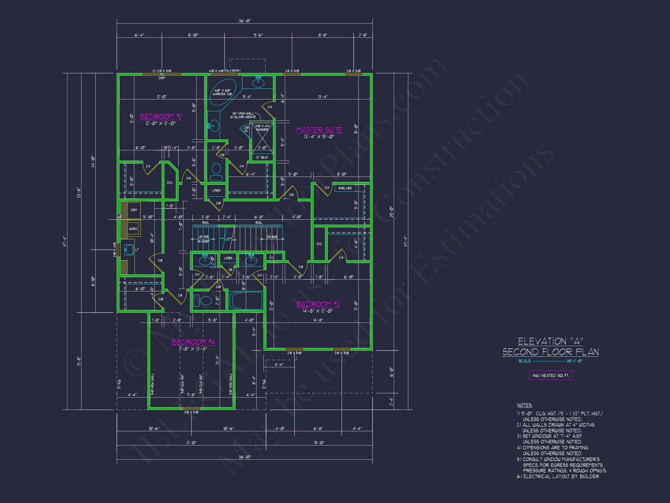 Elegant 2.5-Story house Plan with CAD Floor Designs and Blueprint