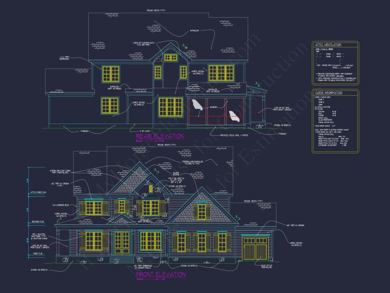Elegant 2.5 Story house Plan with Spacious CAD Designs