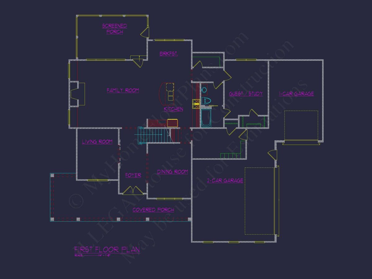 Elegant 2.5 Story house Plan with Spacious CAD Designs