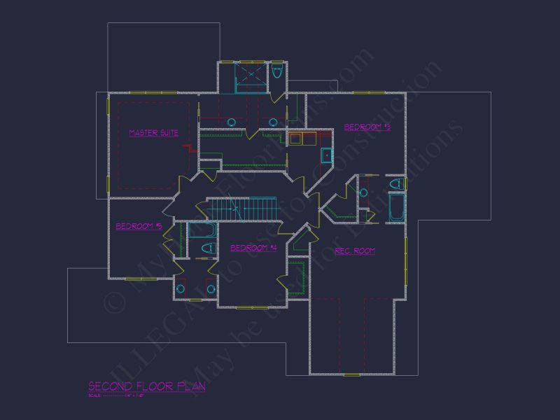 Elegant 2.5 Story house Plan with Spacious CAD Designs