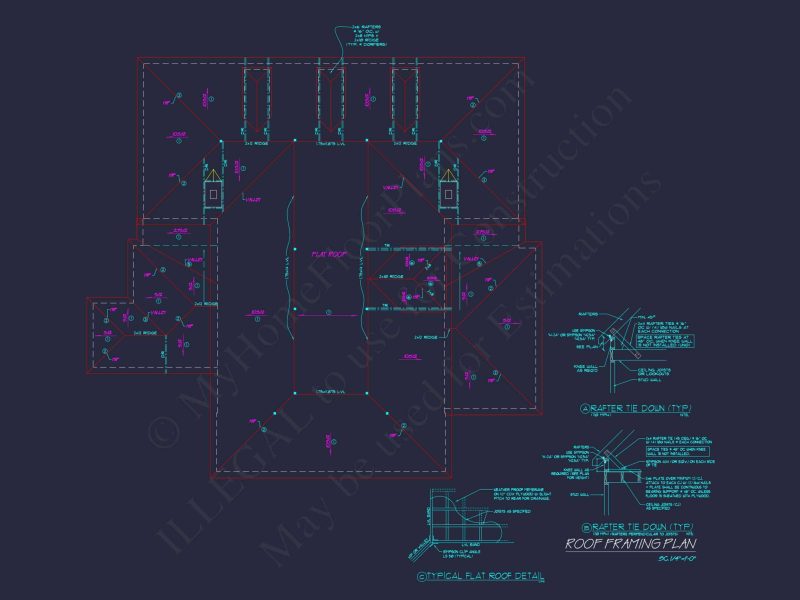 Elegant 3-Bedroom house Plan with Detailed CAD Designs