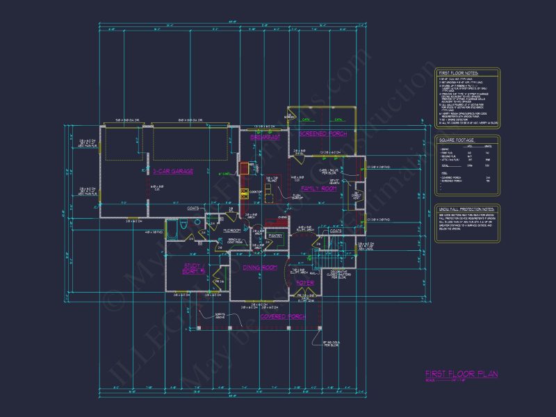 Elegant 3-Floor house Plan with CAD Blueprint and Designs