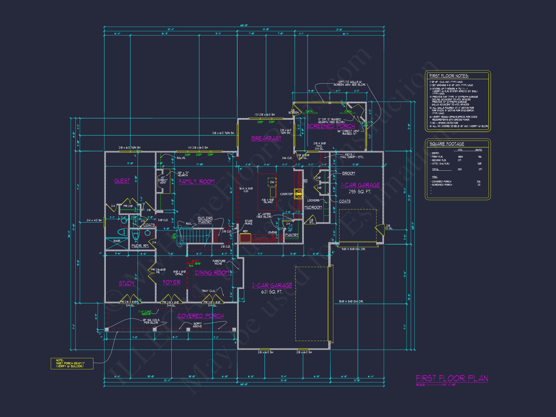 Elegant 3-Floor house Plan with Spacious CAD Designs