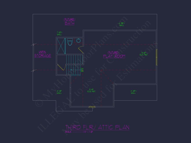Elegant 3-Story Craftsman house Plan with Detailed CAD Designs