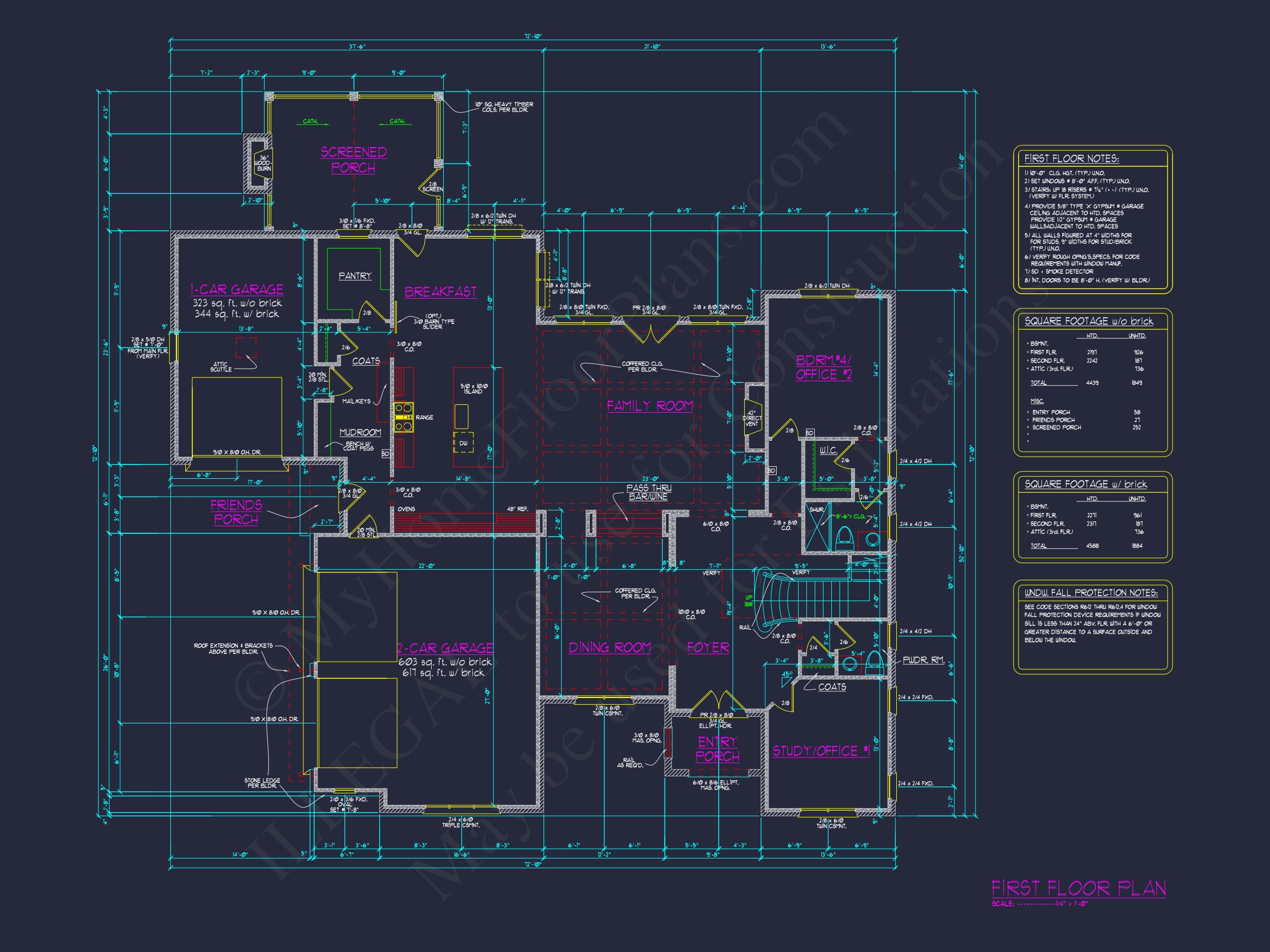 Elegant-3-Story-Home-Floor-Plan-with-Complete-CAD-Designs-69