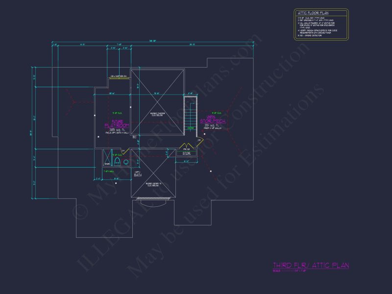Elegant 3-Story house Floor Plan with Complete CAD Designs