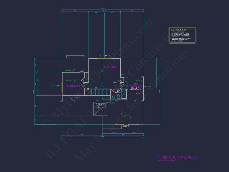 Elegant 3-Story house Plan with 5 Bedrooms and Modern CAD Designs