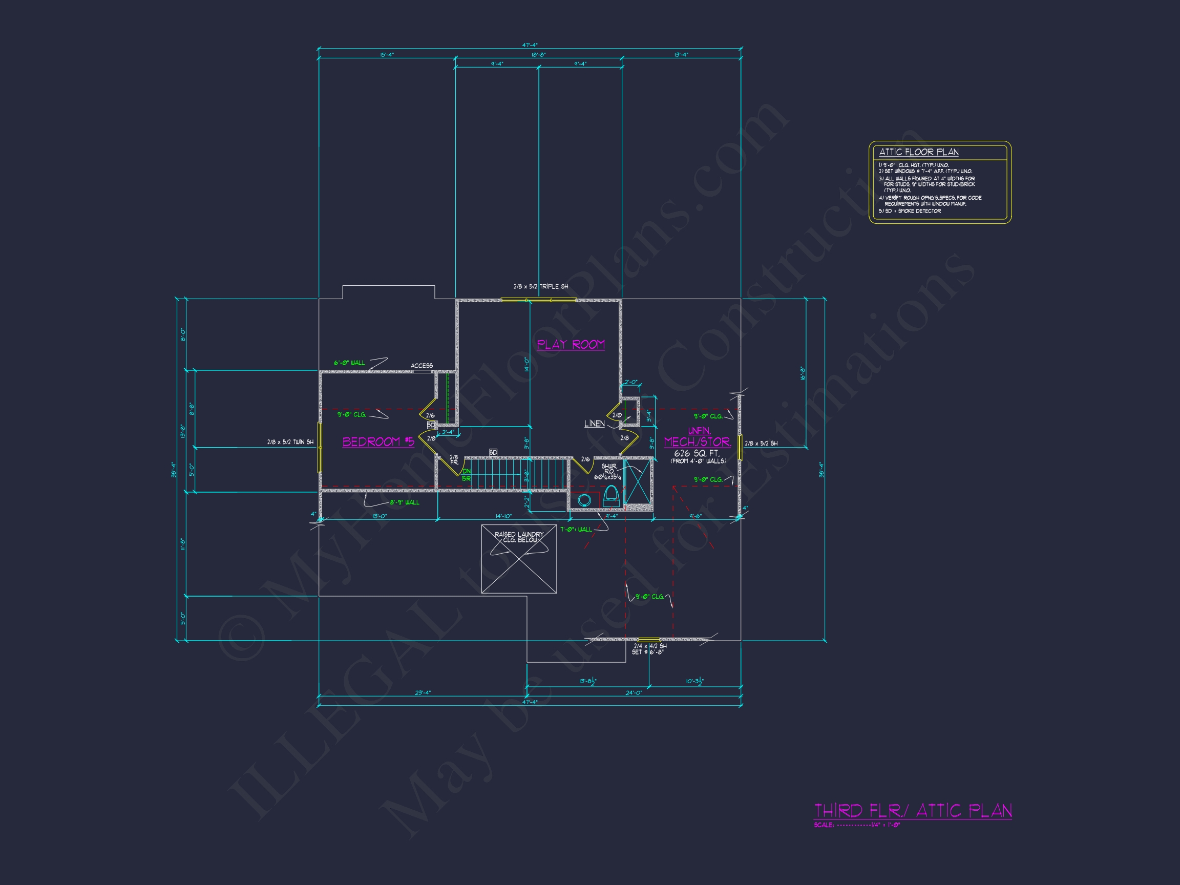 Elegant 3-Story Home Plan with 5 Bedrooms and Modern CAD Designs