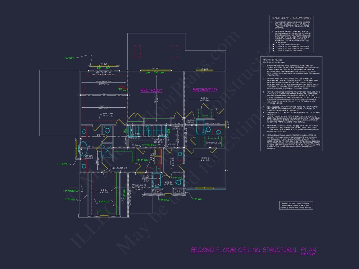 Elegant 3-Story house Plan with 5 Bedrooms and Modern CAD Designs