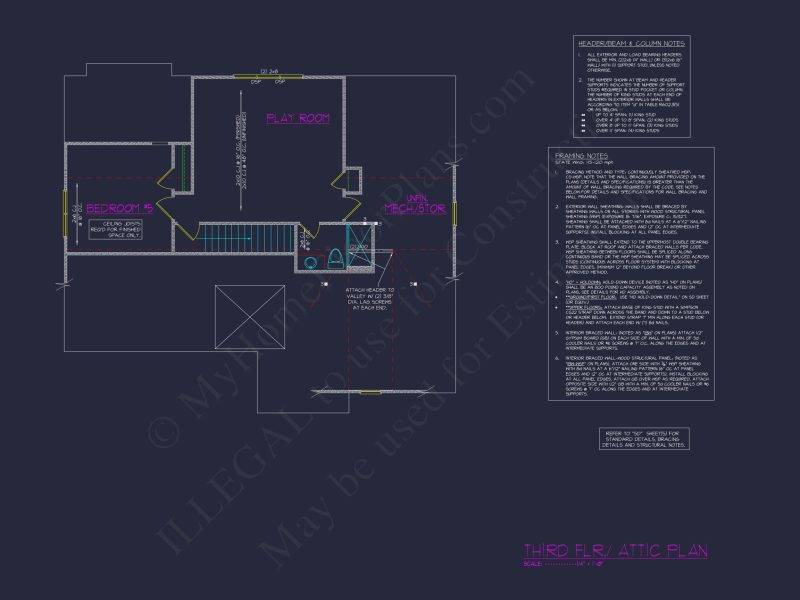 Elegant 3-Story house Plan with 5 Bedrooms and Modern CAD Designs