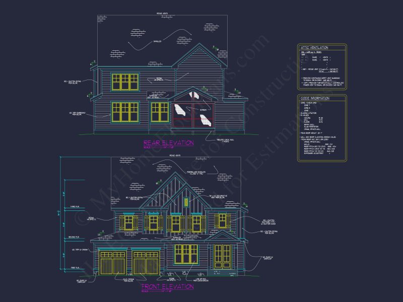 Elegant 3-Story house Plan with CAD Blueprints & Modern Designs