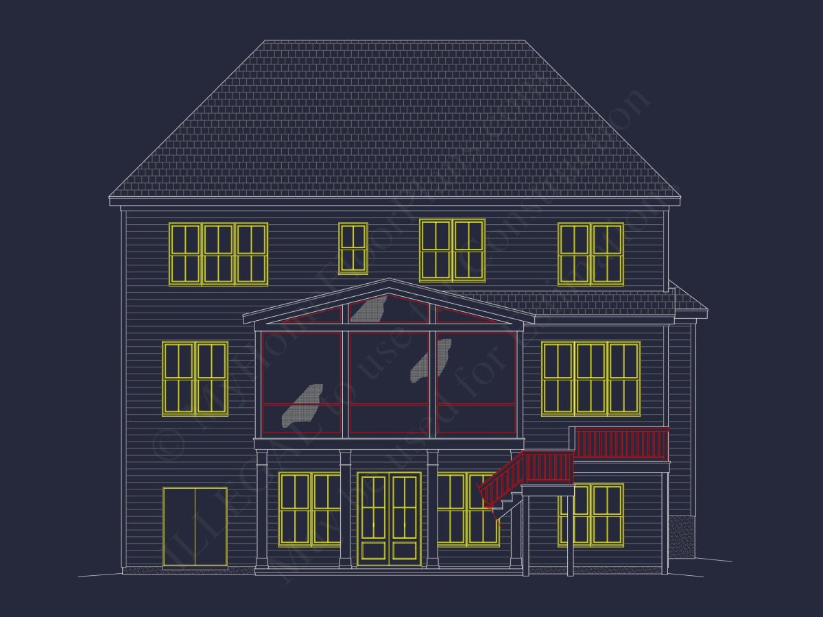 Elegant 3-Story house Plan with CAD Designs and Features