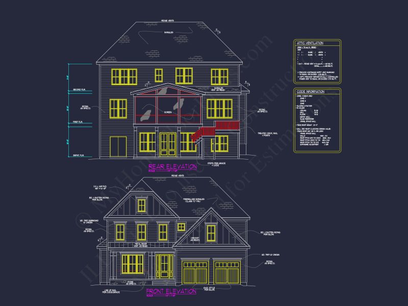 Elegant 3-Story house Plan with CAD Designs and Features