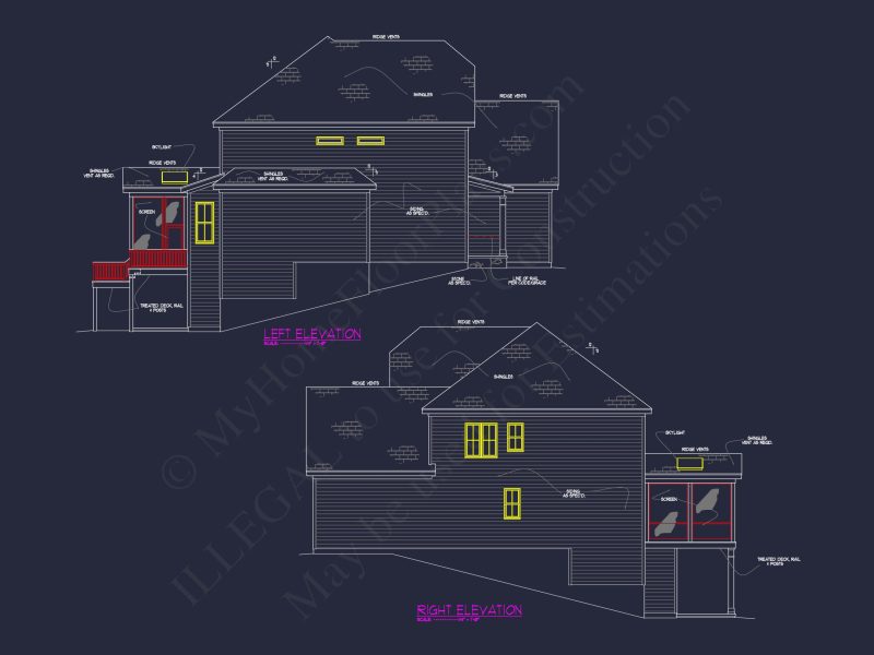 Elegant 3-Story house Plan with CAD Designs and Features