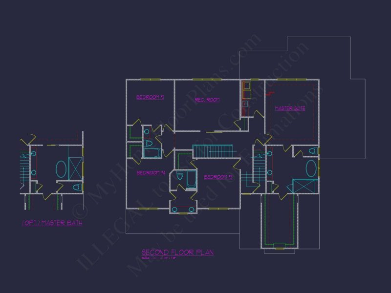 Elegant 3-Story house Plan with CAD Floor Designs & Blueprint