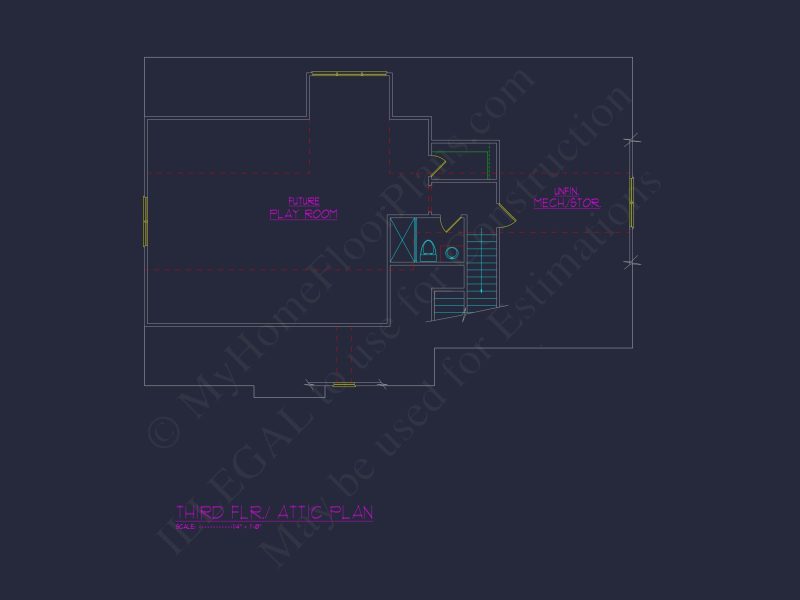 Elegant 3-Story house Plan with CAD Floor Designs & Blueprint