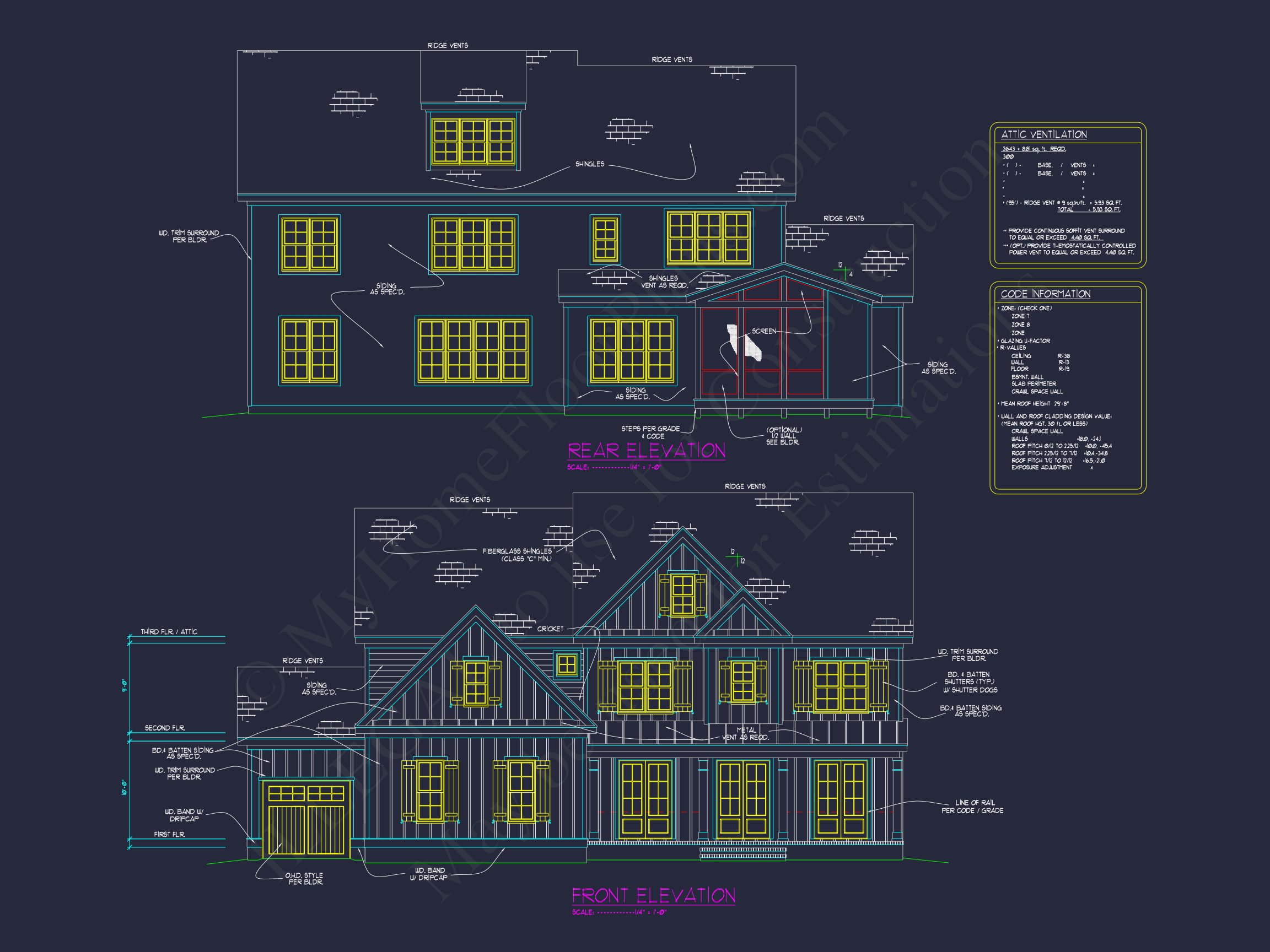 Elegant 3-Story house Plan with Spacious Floor Plan and CAD Designs