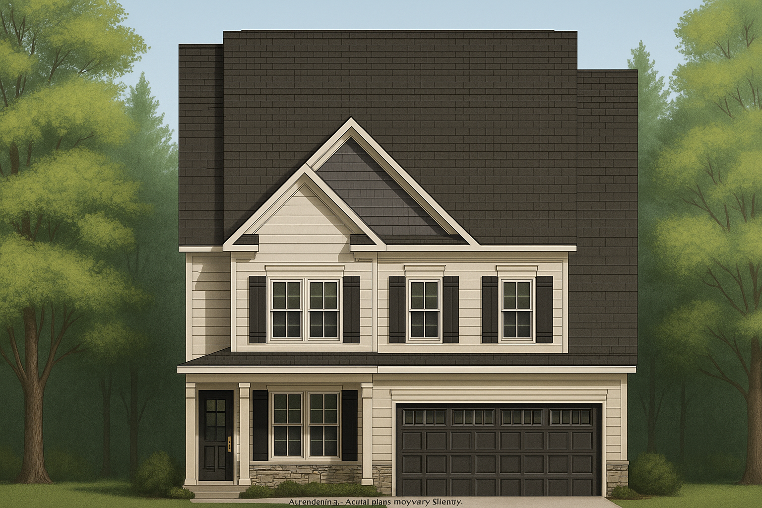 Elegant 3-Story House Plan with 5 Bedrooms and Bonus Space