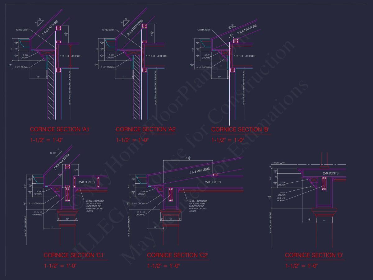 Elegant 3.5-Story house Design with CAD Blueprints & Features