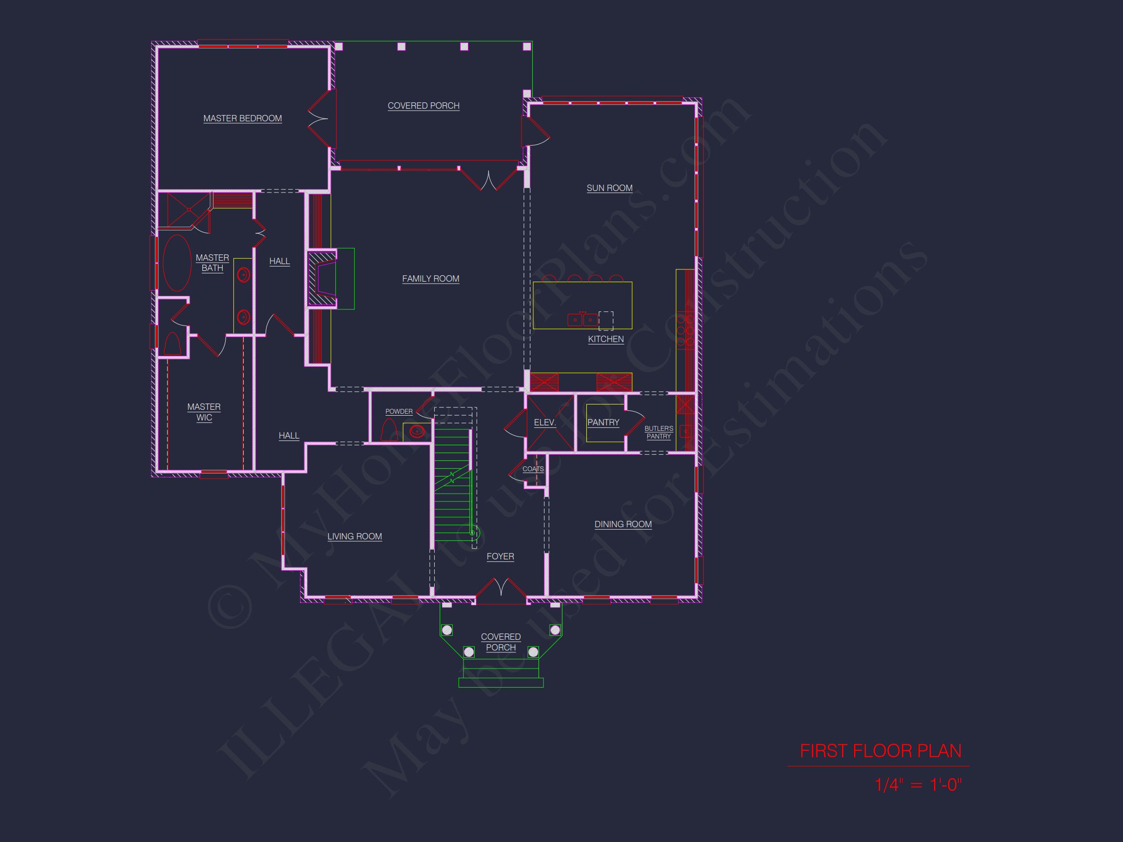 Elegant 3.5-Story house Design with CAD Blueprints & Features