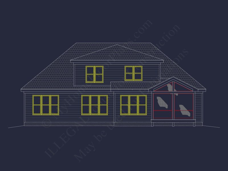 Elegant 4-Bedroom house CAD Floor Plan with Modern Design