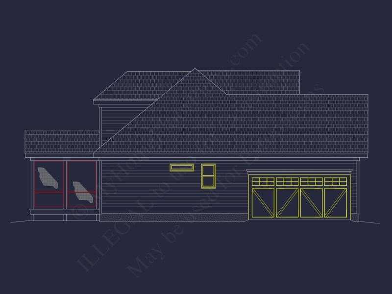 Elegant 4-Bedroom house CAD Floor Plan with Modern Design