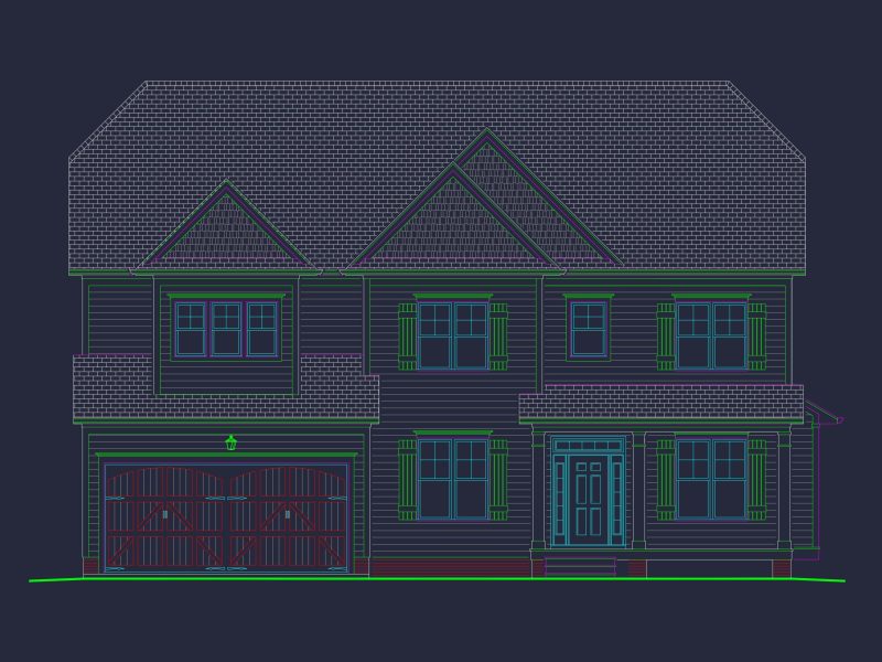 Elegant 4-Bedroom house Plan with CAD Architecture Designs