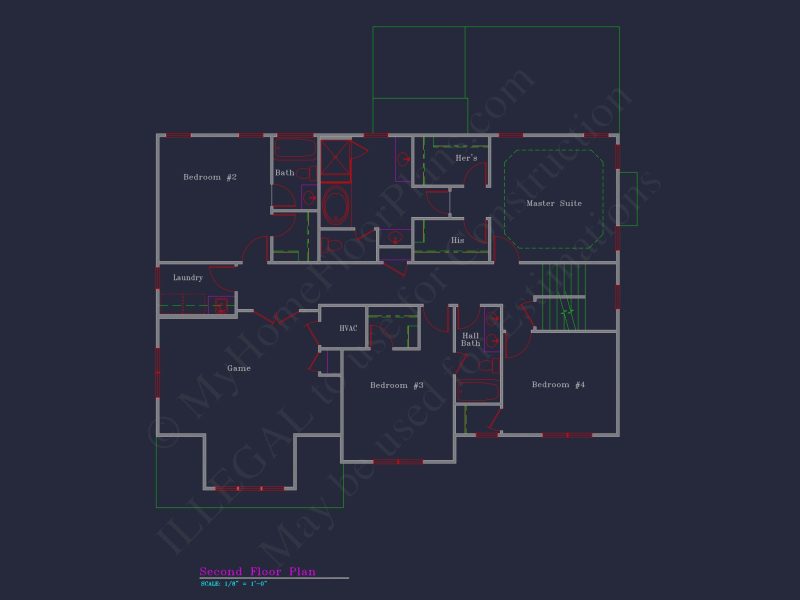 Elegant 4-Bedroom house Plan with CAD Architecture Designs